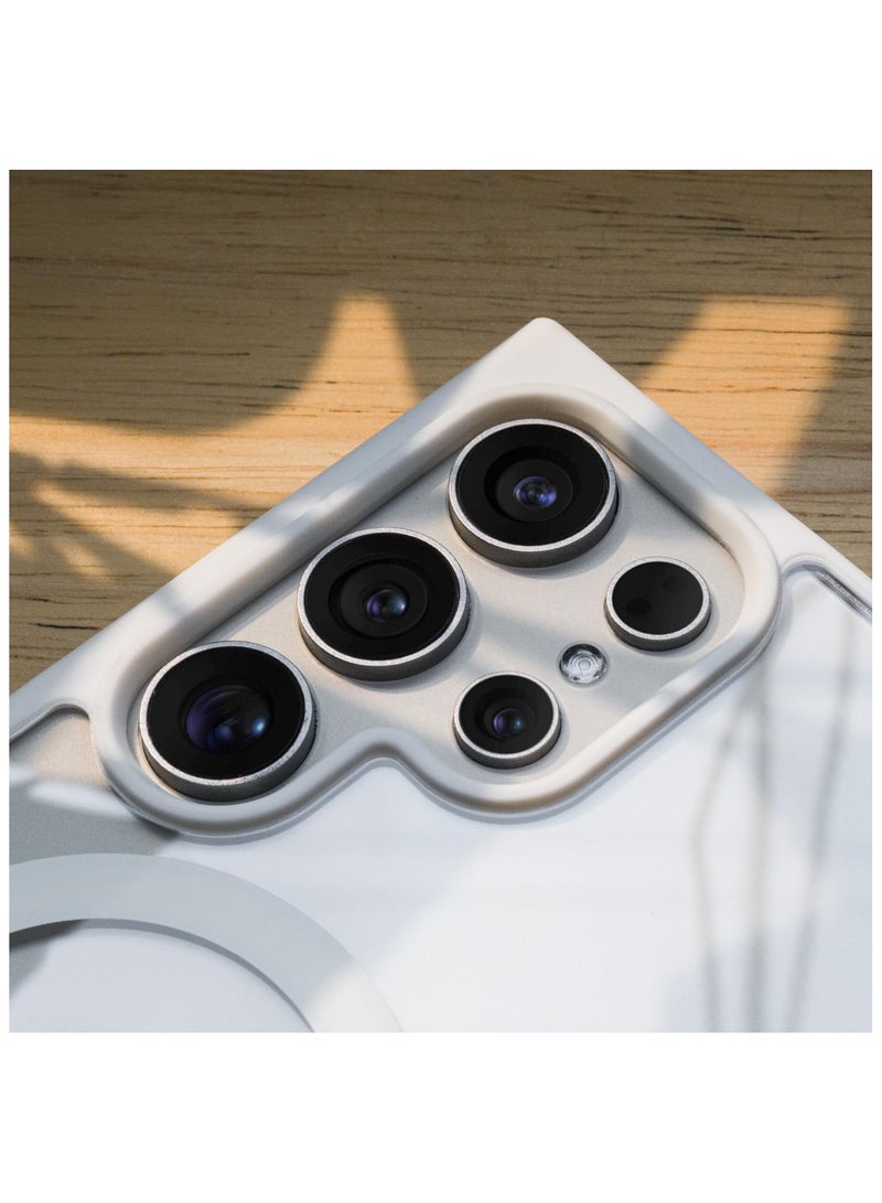 ACLIX Magnetic Case for Samsung Galaxy S25 Ultra 6.9inch , Translucent Matte Back, Shockproof Magnetic Case Compatible with MagSafe (White) - Image 4