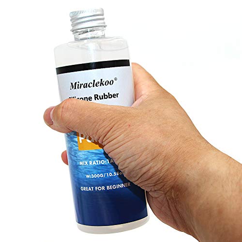 Miraclekoo مجموعة صنع قوالب السيليكون من ميراكلكو - سيليكون سائل مطاطي 15A سيليكون بلاتيني شفاف لصنع قوالب الراتنج، صب الراتنج، قوالب السيليكون (21.16 أونصة) - Image 2