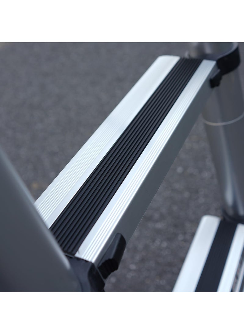 Generic - Aluminum Telescopic Ladder Multi-Purpose Extendable 3.5M Telescopic Ladder with Non-Slip Stair and Wheels 150kg Capacity - Image 1