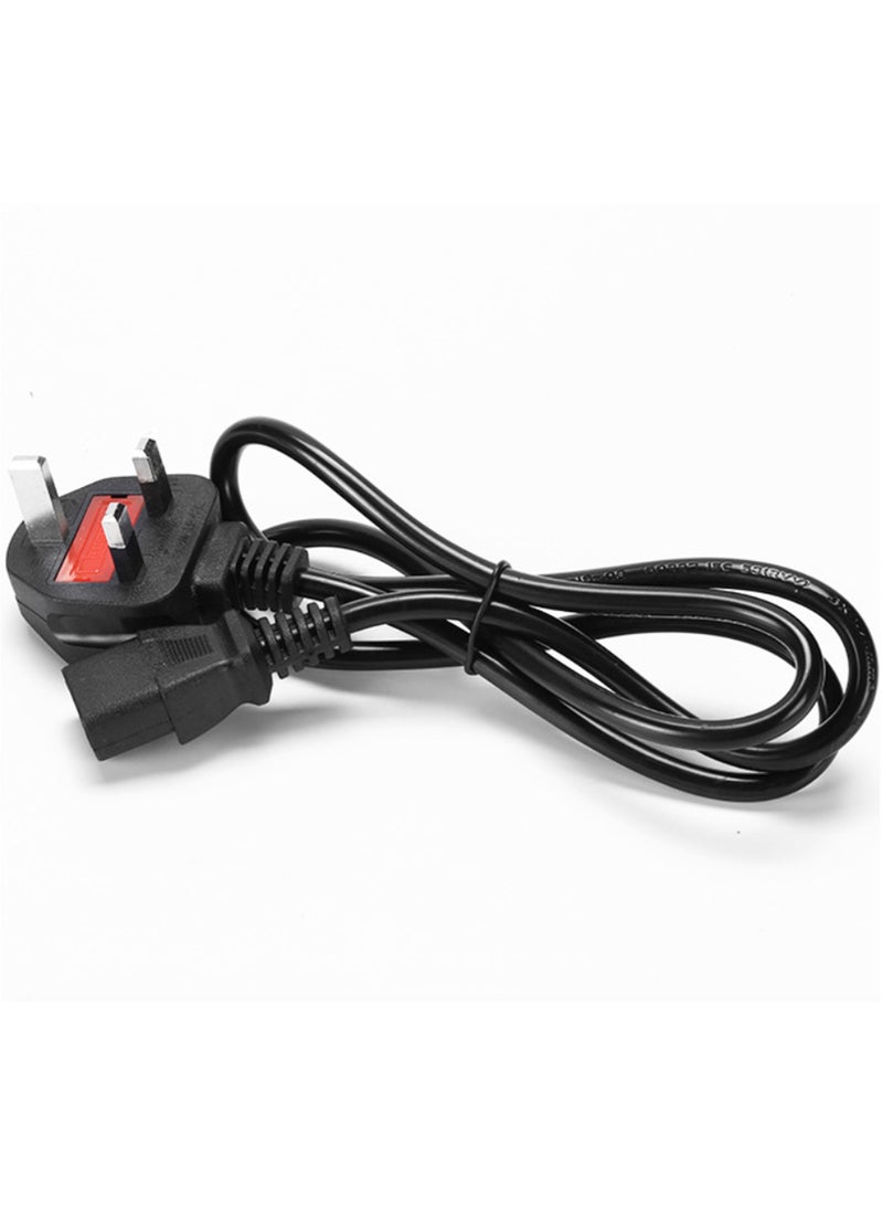 (3m) UK Computer Power Cable, Black Replacement AC Power Cord, Kettle Lead / UK Power Cord, PC Power Supply Cable, TV/Monitor Power Cable - Image 5