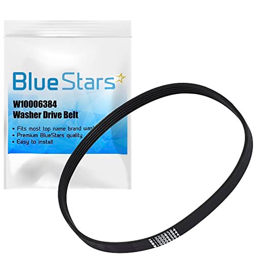BlueStars W10006384 Washer Drive Belt - Compatible with Whirlpool Maytag Kenmore Washers - Replaces WPW10006384 WPW10006384VP PS11747978 AP6014712 - Image 1