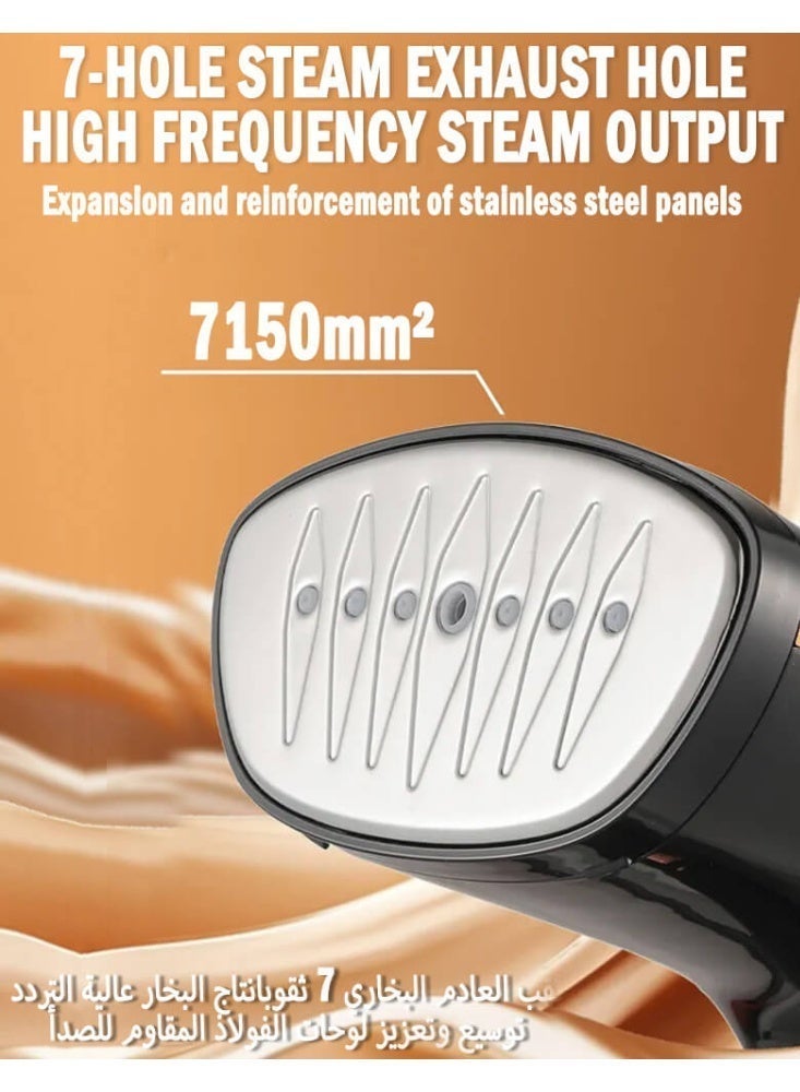 SOGAR SHAMO مكواة بخار للملابس، مكواة بخار محمولة عالية الطاقة، مكواة بخار يدوية، 9 ثوانٍ، تسخين سريع، مزيل التجاعيد - 1800 واط 320 مل - Image 3