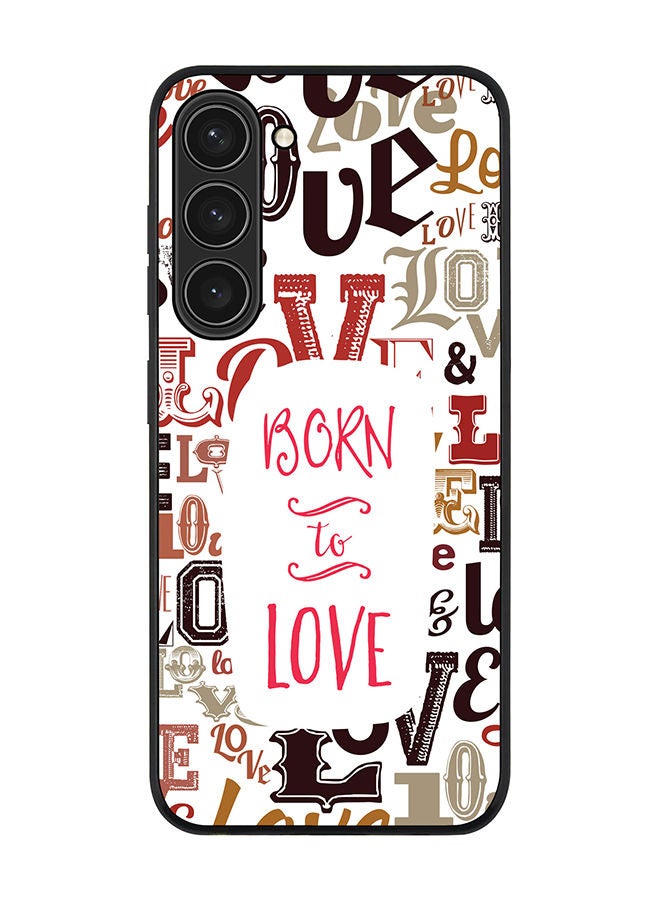 Stylizedd Rugged Black edge case for Samsung Galaxy S23+ 5G Slim fit Soft Case Flexible Rubber Edges Anti Drop TPU Gel Thin Cover - Born To Love - Image 1