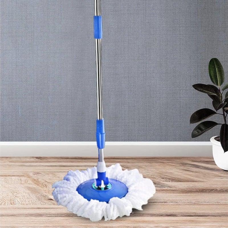 Kleeno Cello Kleeno Spin Mop Handle Set Round Mop for Cleaning Wiping Floor 360 Degree Rotation Mop Blue - Image 2