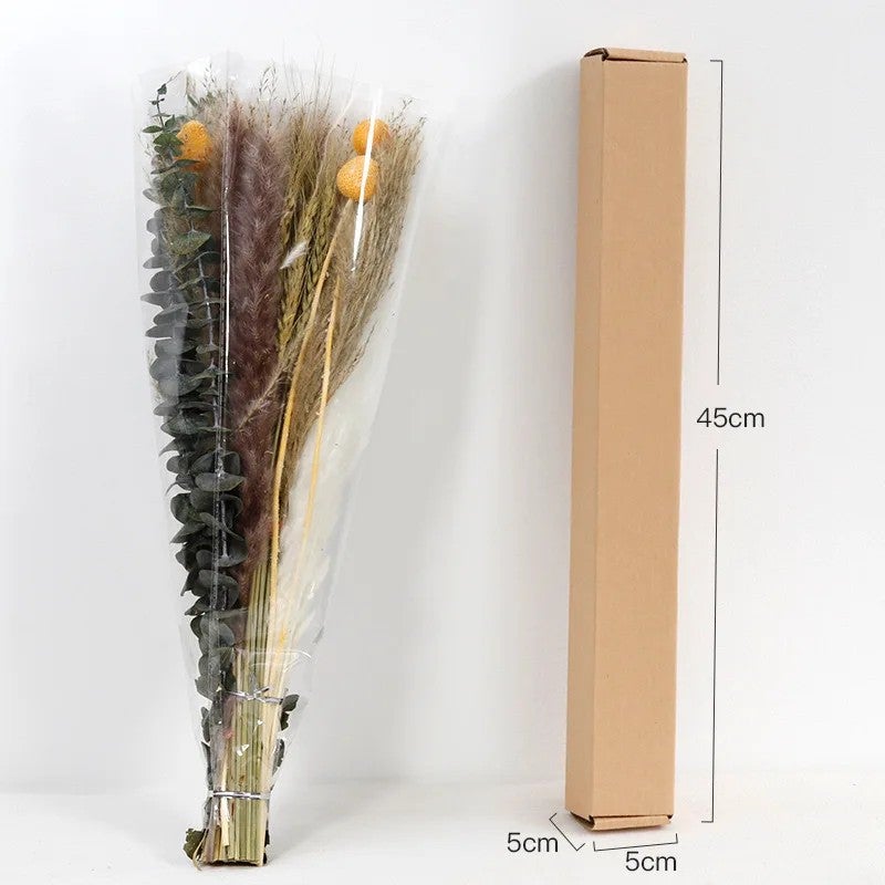 Bluejw Dried Pampas Grass Bouquet Set - Natural Dried Flowers Eucalyptus Reed Arrangement for Home Decor, VP-YNRS001 - Image 4