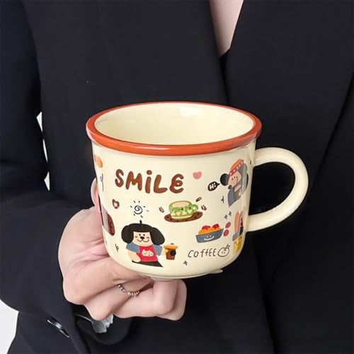 Spooky Bear Ceramic Mug – 375ml Cartoon Coffee & Tea Cup with Handle – Colorful Breakfast Cup for Kids, Women, Men – Fun Gift for Birthday, Christmas, Valentine's Day & More (Brown) - Image 5