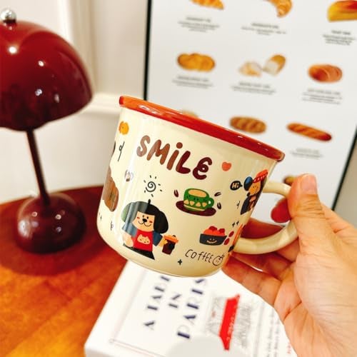 Spooky Bear Ceramic Mug – 375ml Cartoon Coffee & Tea Cup with Handle – Colorful Breakfast Cup for Kids, Women, Men – Fun Gift for Birthday, Christmas, Valentine's Day & More (Brown) - Image 4