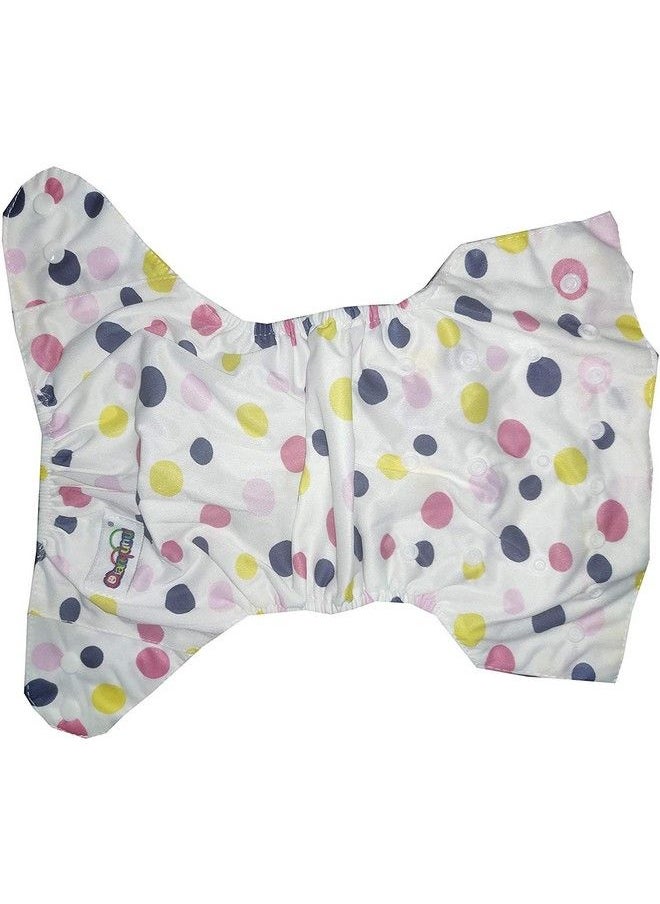 Chinmay Kids - Baby Reusable Cloth Diaper Nappies With Multi Layered Microfiber Insert Pad Free Size Combo (Set Of 2) For Newborn Toddler Infant (Printed ; Assorted Colours) - Image 1