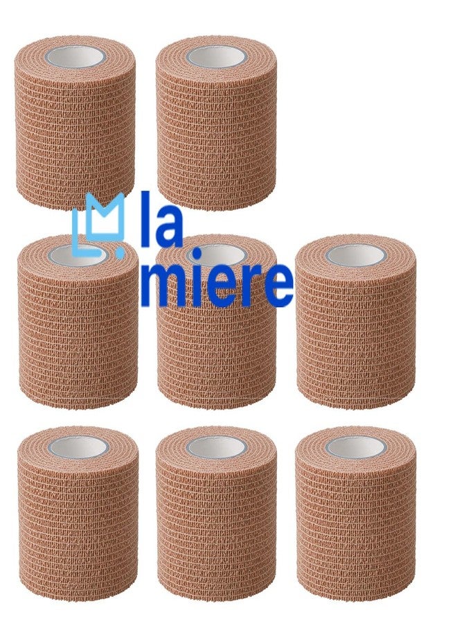 LA MIERE Self Adherent Cohesive Bandage 2" x 5 Yards, 8 Pack Natural – Full-Length Assurance, Hypoallergenic Latex-Free, Hand-Tearable No-Residue Wrap for Skin & Pet – LA MIERE - Image 5