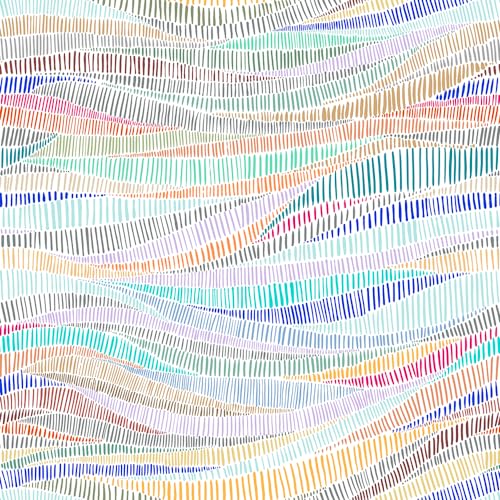 MuralPeel Colorful Geometrical Wave Mosaic Modern Peel and Stick Wallpaper Self Adhesive Removable Easy Peel Off Stick on Wall Paper for Bedroom Cabinet Renter Friendly - Image 1
