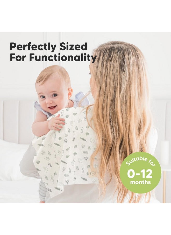 KeaBabies - Organic Burp Cloths Baby Girl, Boy - 6-Pack Large Baby Burp Cloths, Super Absorbent Burping Cloths for Babies, Soft & Plush Cotton Burp Cloth, Spit Up Burp Rags, Newborn Burp Clothes (Wilderness) - Image 1