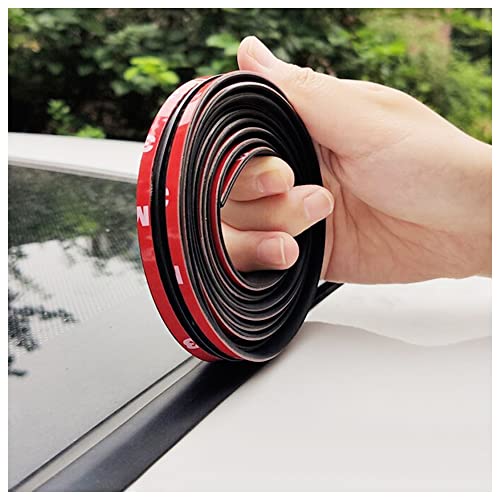 Turcee 16.4ft/5M Cuttable T-Car Sunroof Cover Seal Rubber Trim,Dust Proof&Weather Stripping for Windshield,Tailgate Adhesive Rubber Seal Strip - Image 1