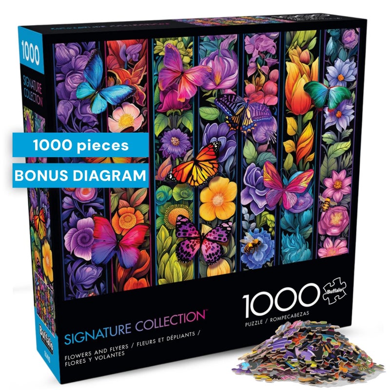 Buffalo Games - 1000 Piece Jigsaw Puzzle Bigelow Illustrations Flowers and Flyers, Made in USA, Premium Recycled Board, Full-Color Poster, - Image 2