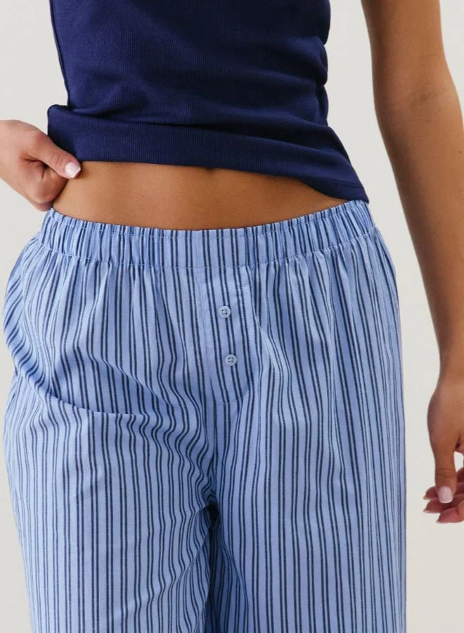 انديز بنطلون قطني مخطط