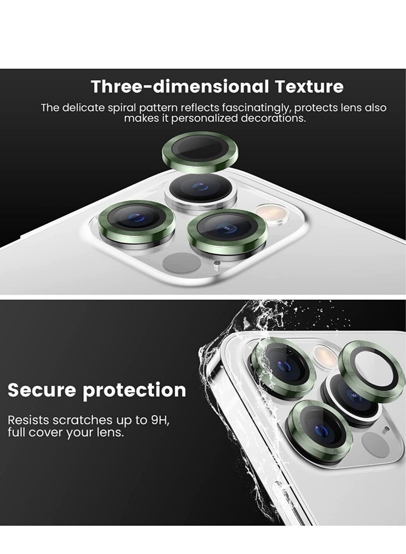 ELTRAZONE [3+3PCS] Tensea for iPhone 14 Pro - iPhone 14 Pro Max Camera Lens Protector, 9H Tempered Glass Camera Cover Screen Protector Metal Individual Ring for iPhone 14 Pro 6.1 inch /14 ProMax 6.7 inch 2022 - Image 2