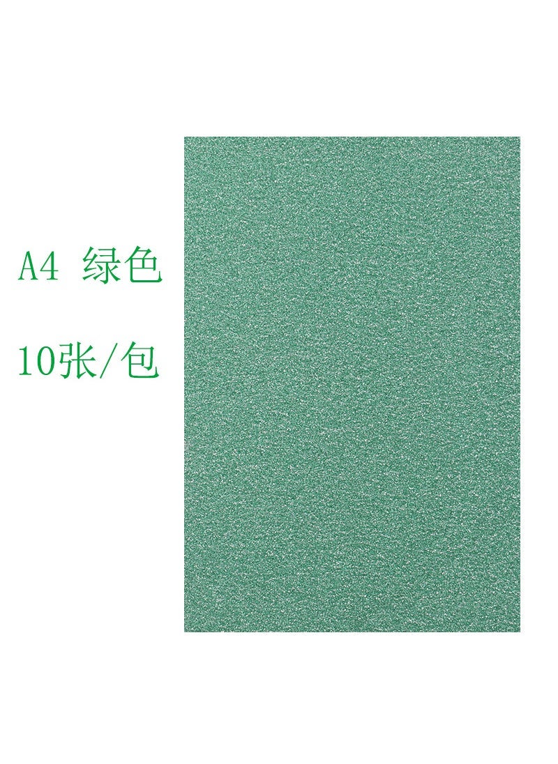 Generic 1 x 5 pcs Glitter A4 Cardstock 250g DIY Craft Color Embossed Paper 250g green pack [10]] 