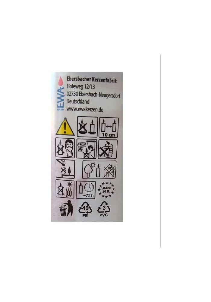 Jeka Sigro 50 Pieces Red Pyramid Candles for Christmas Decoration, 14 x 74 mm - Image 3