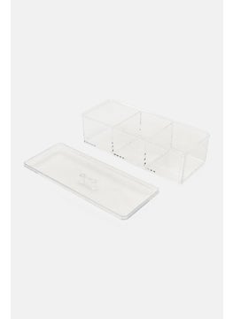 Elle Decor Multipurpose Cosmetic Organizer, Transparent  - Image 1