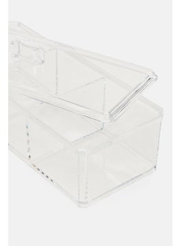 Elle Decor Multipurpose Cosmetic Organizer, Transparent  - Image 3