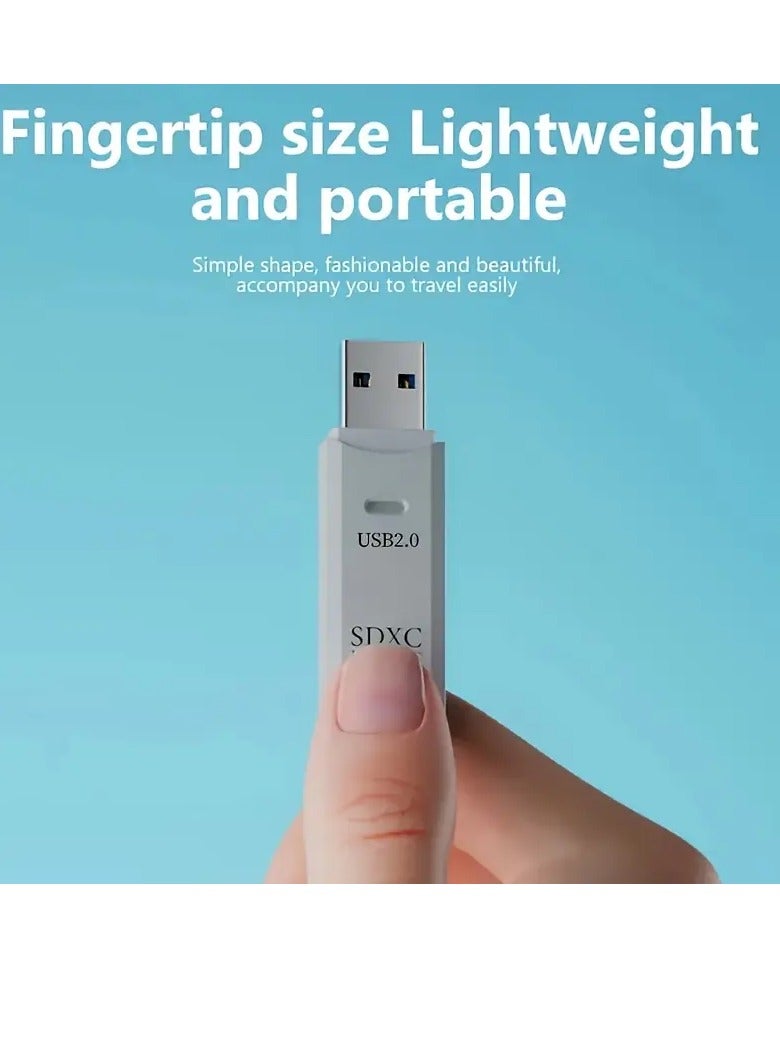 PAMEER USB 2.0 SD/Micro SD Card Reader for PC & Laptop - High-Speed Data Transfer, Compact Plug-and-Play Design, Compatible with TF/SDXC/SDHC Memory Cards from Cameras, Smartphones, Tablets, Smartphone Accessory | Sleek Glossy Finish | Reliable Connectivity - Image 3