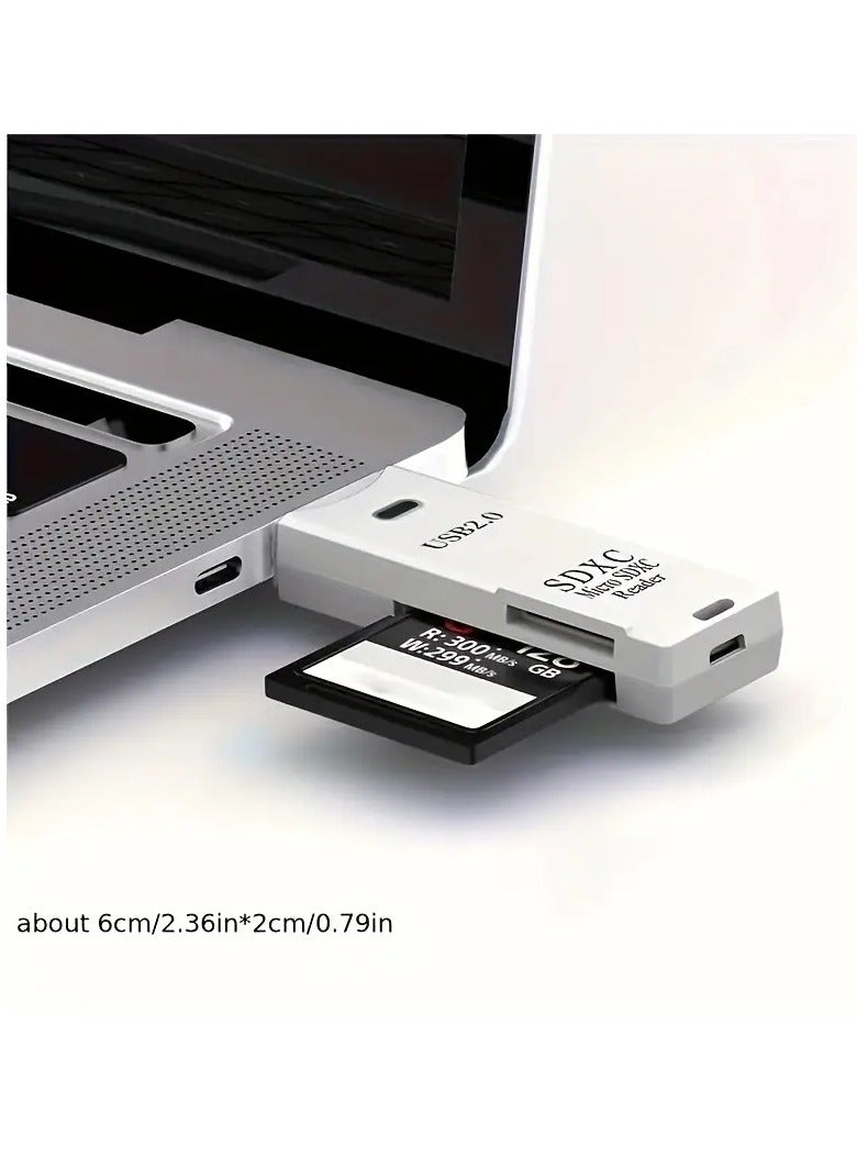 PAMEER USB 2.0 SD/Micro SD Card Reader for PC & Laptop - High-Speed Data Transfer, Compact Plug-and-Play Design, Compatible with TF/SDXC/SDHC Memory Cards from Cameras, Smartphones, Tablets, Smartphone Accessory | Sleek Glossy Finish | Reliable Connectivity - Image 4