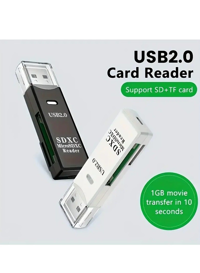 PAMEER USB 2.0 SD/Micro SD Card Reader for PC & Laptop - High-Speed Data Transfer, Compact Plug-and-Play Design, Compatible with TF/SDXC/SDHC Memory Cards from Cameras, Smartphones, Tablets, Smartphone Accessory | Sleek Glossy Finish | Reliable Connectivity - Image 5