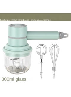 Multi-Functional Mini Chopper One-Touch Operation Dishwasher-Safe Universal Steel Blades 300ml Glass Bowl Included USB Portable Small Electric Food Chopper