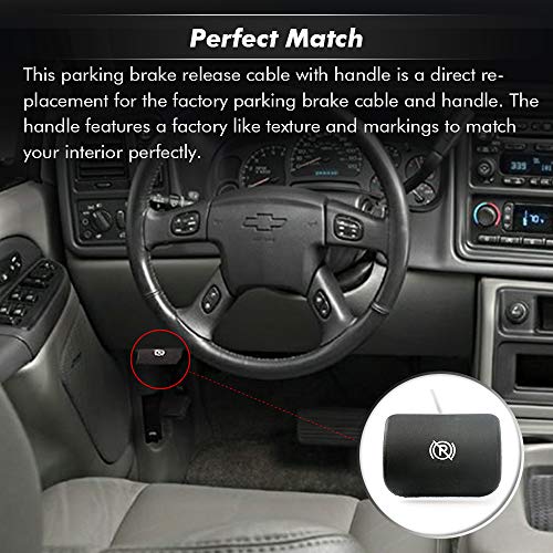 Apeixoto Parking Brake Release for Silverado Tahoe Suburban Avalanche GMC Sierra Yukon Denali Parking Brake Cable with Handle Replace 924-305 15226277 - Image 4
