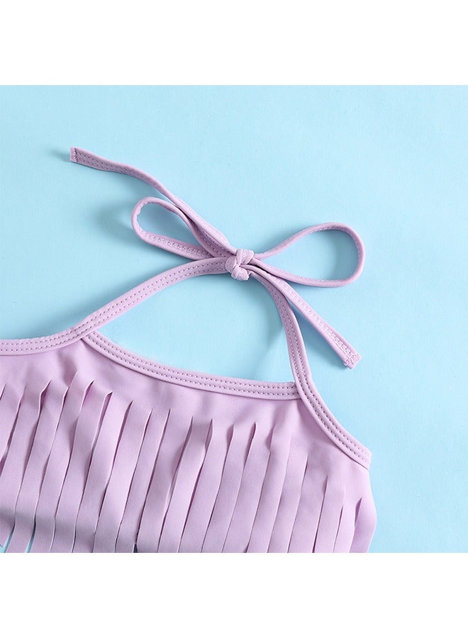 Generic Girls Bikini Swimsuit，Two Piece Mermaid Bathing Suit，Sun Protection Bather Clothing，Surfing Sleeveless Kid Summer Quick Drying Swimsuit 90cm - Image 3