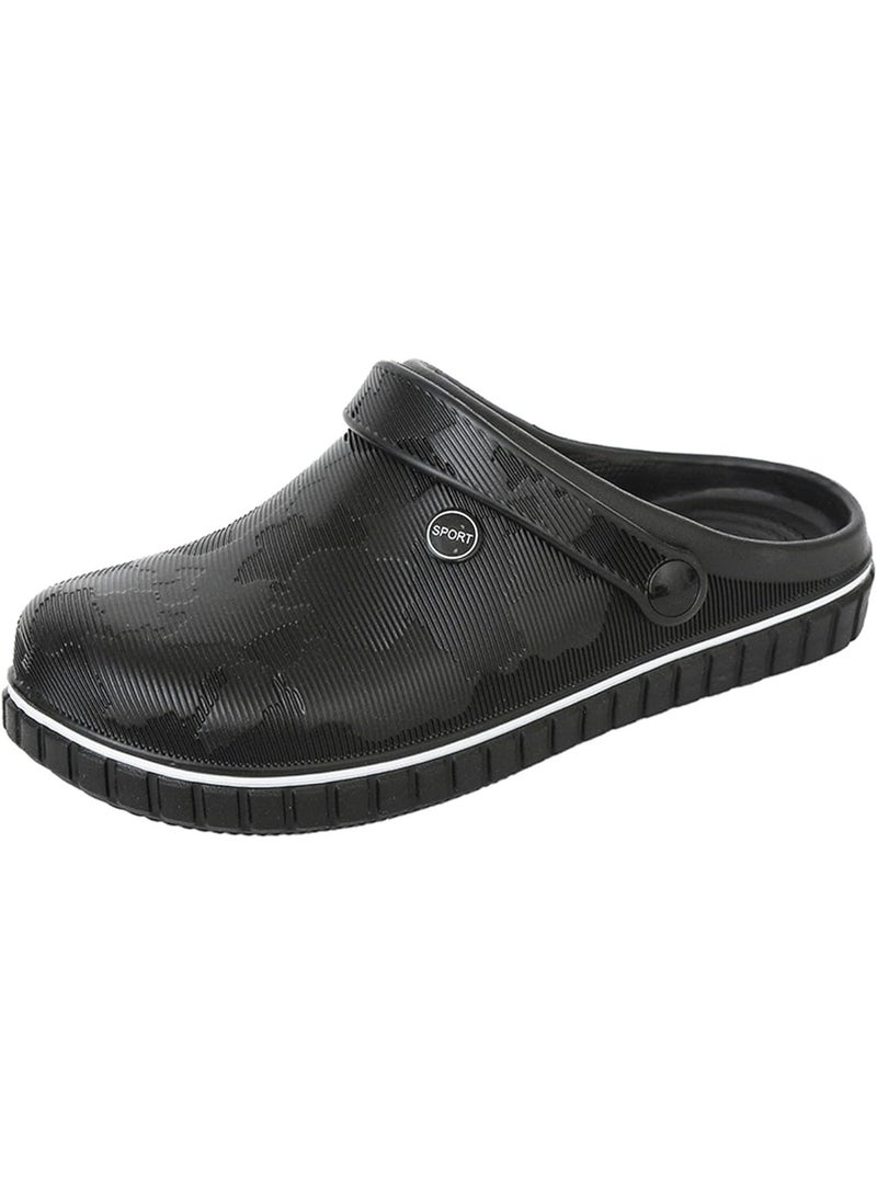 SPORT Mens Clogs Mules Slip on Garden Work Nurse Water Shoes for Men Non Slip Waterproof Closed Toe Clogs Sandals for Kitchen Office Beach Fishing - Image 1