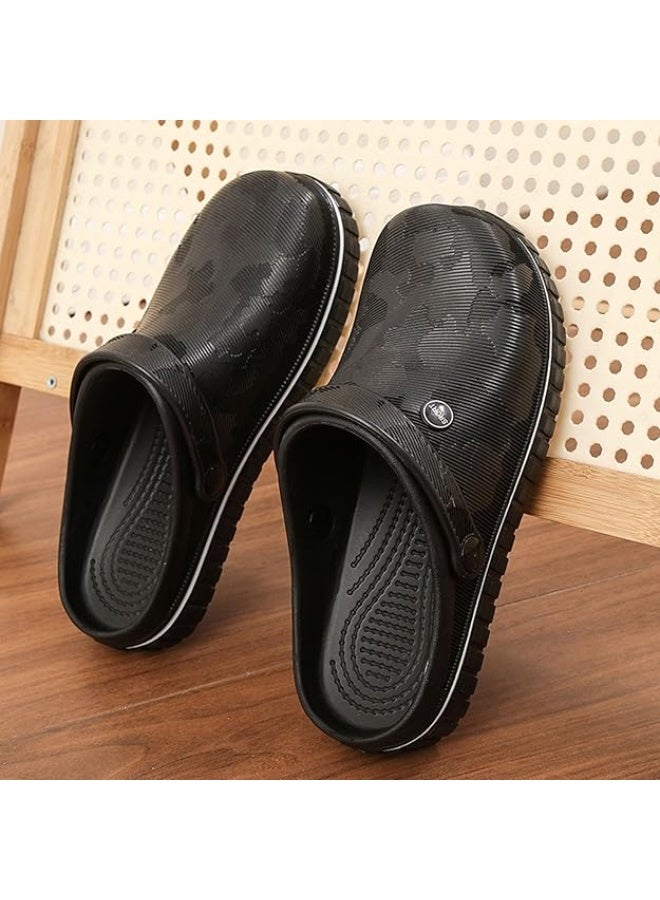 SPORT Mens Clogs Mules Slip on Garden Work Nurse Water Shoes for Men Non Slip Waterproof Closed Toe Clogs Sandals for Kitchen Office Beach Fishing - Image 5