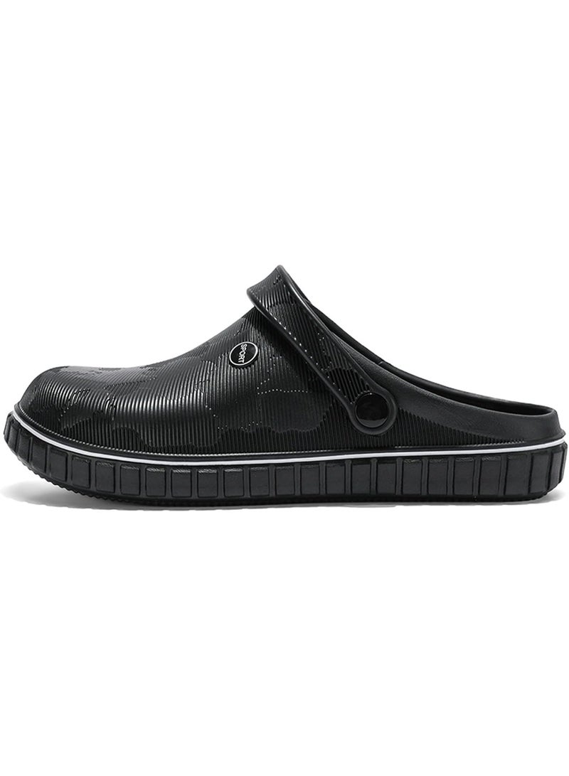 SPORT Mens Clogs Mules Slip on Garden Work Nurse Water Shoes for Men Non Slip Waterproof Closed Toe Clogs Sandals for Kitchen Office Beach Fishing - Image 2