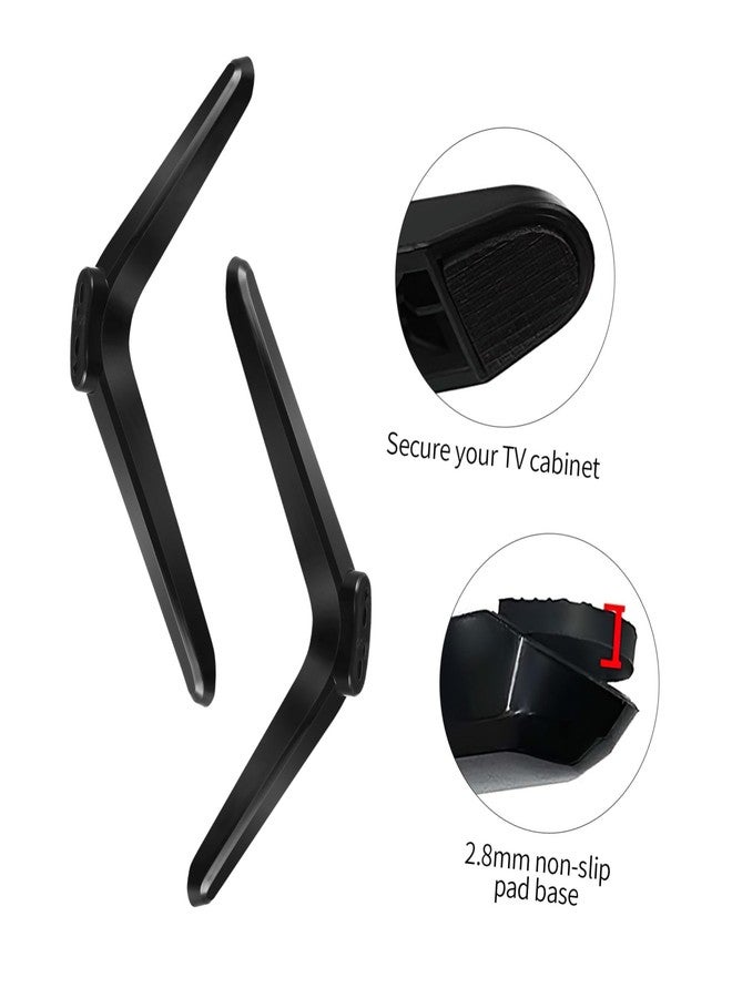 Alipis Universal Tv Mount Stand 2Pcs Tabletop Tv Brackets with Screws and Spacers for Stable Support Fits 32-55 Inch Tvs Easy Installation Tv Holder with Non-Slip Base - Image 3