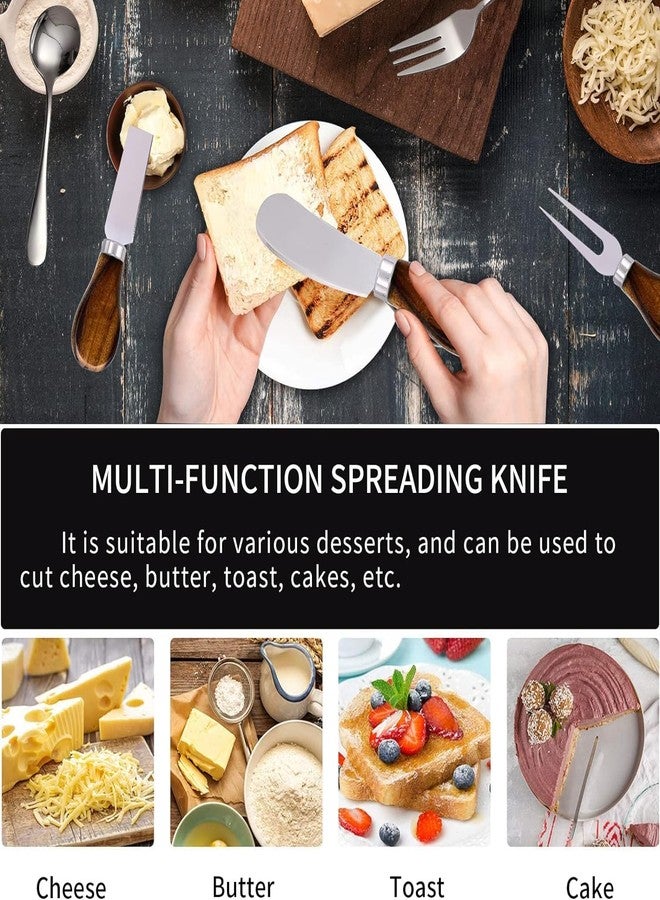 GUZE-US Charcuterie Accessories (14 Pcs), Cheese Spreaders for Charcuterie Board, Mini Serving Spoons, Forks and Mini Serving Tongs - Charcuterie Utensils for Butter, Cheese and Pastry Making - Image 4