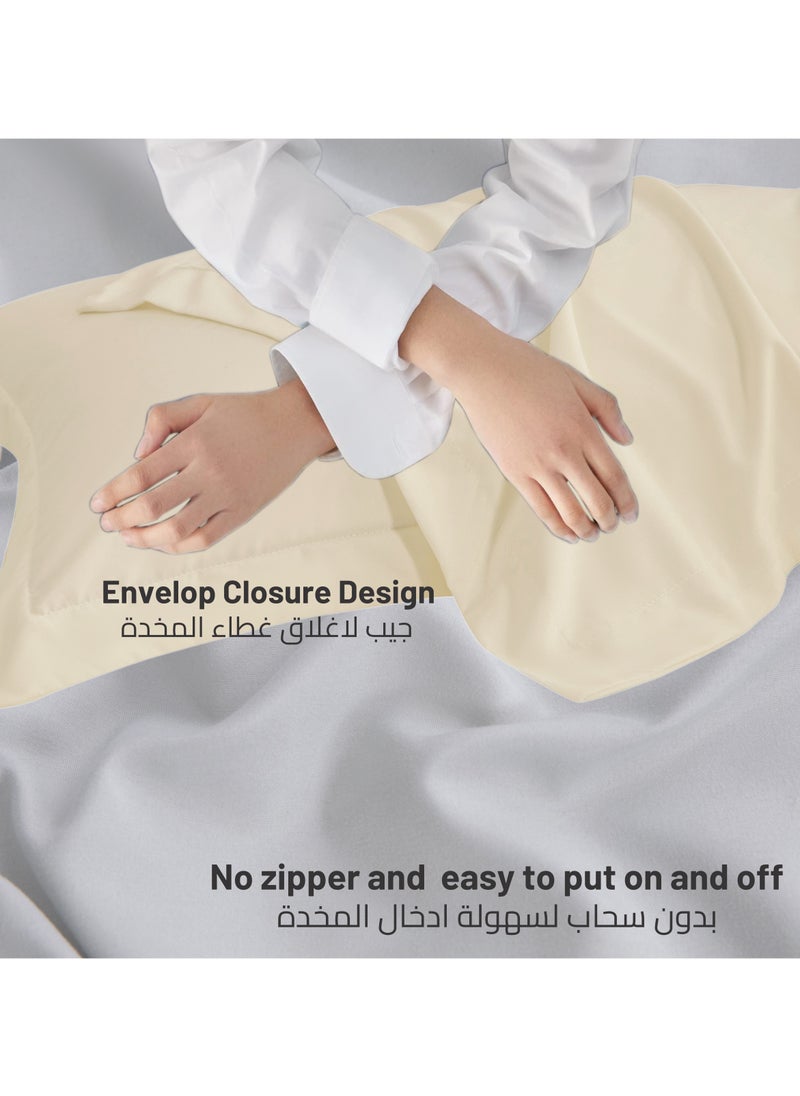 Donetella Standard Pillowcase Set of 2, Size 50x75 cm, Ultra Soft Brushed Microfiber, Envelope Closure, Durable, Wrinkle & Fade Resistant Pillow Covers  - Image 3