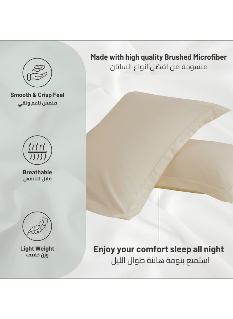 Donetella Standard Pillowcase Set of 2, Size 50x75 cm, Ultra Soft Brushed Microfiber, Envelope Closure, Durable, Wrinkle & Fade Resistant Pillow Covers  - Image 5