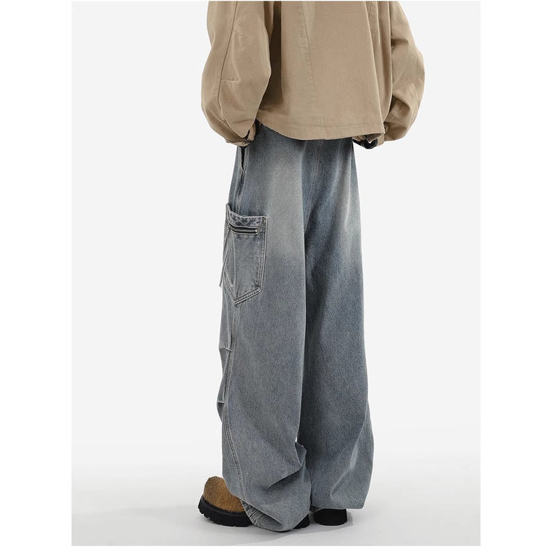 Unisex Classic Denim Jeans Loose Fit Daily Outdoor Wear - Image 5