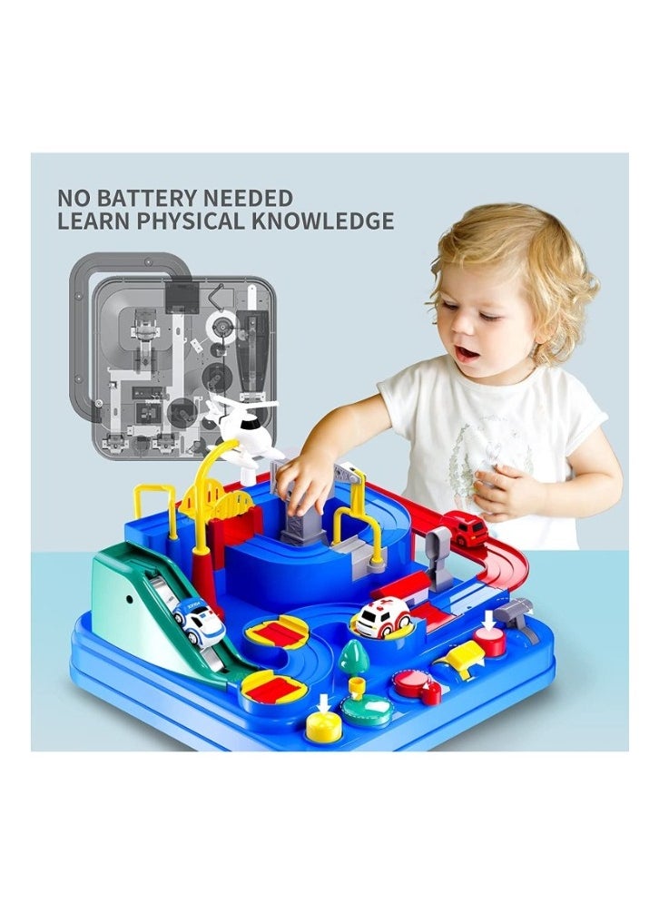 TOY GARDEN - Kids Race Track Toys – Car Adventure Puzzle Rail Set, City Rescue Playset with 2 Mini Cars, Educational Toy for Boys & Girls, Ages 3-7 - Image 1