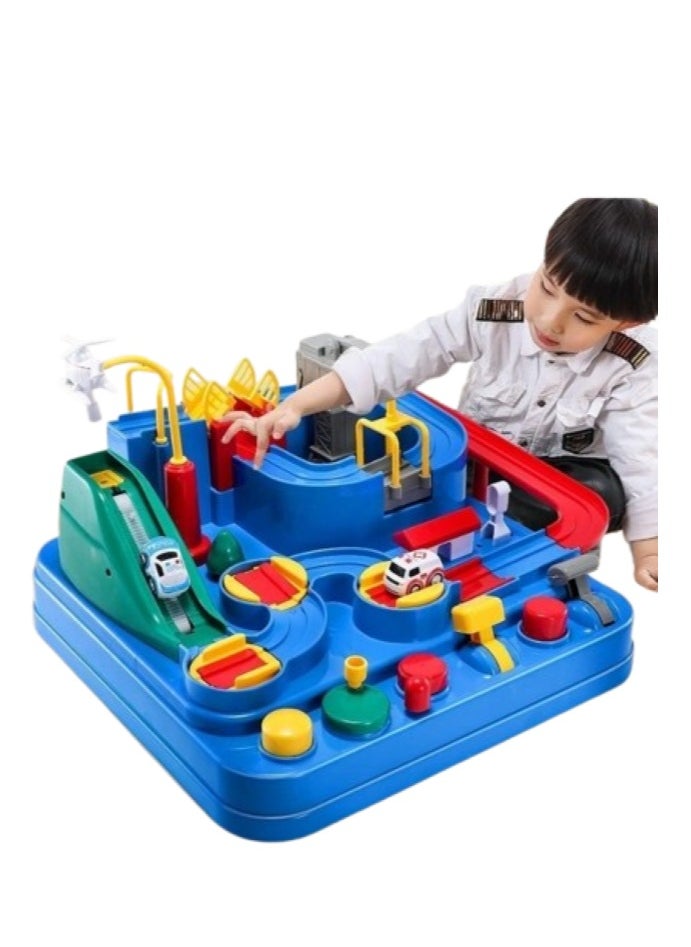 TOY GARDEN - Kids Race Track Toys – Car Adventure Puzzle Rail Set, City Rescue Playset with 2 Mini Cars, Educational Toy for Boys & Girls, Ages 3-7 - Image 1