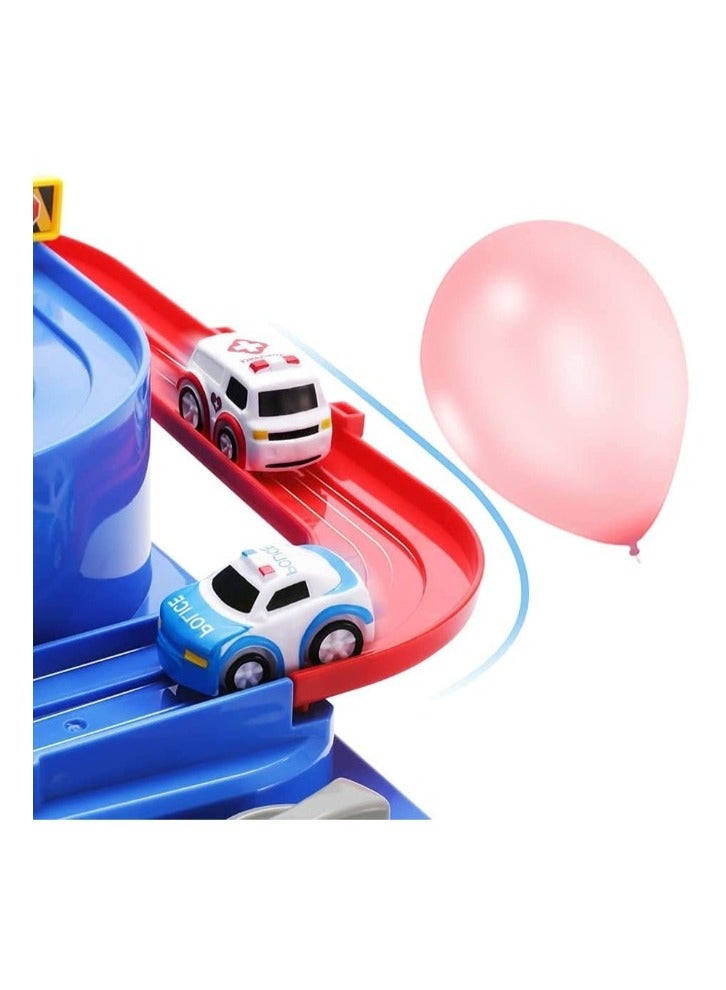 TOY GARDEN Kids Race Track Toys – Car Adventure Puzzle Rail Set, City Rescue Playset with 2 Mini Cars, Educational Toy for Boys & Girls, Ages 3-7 - Image 5