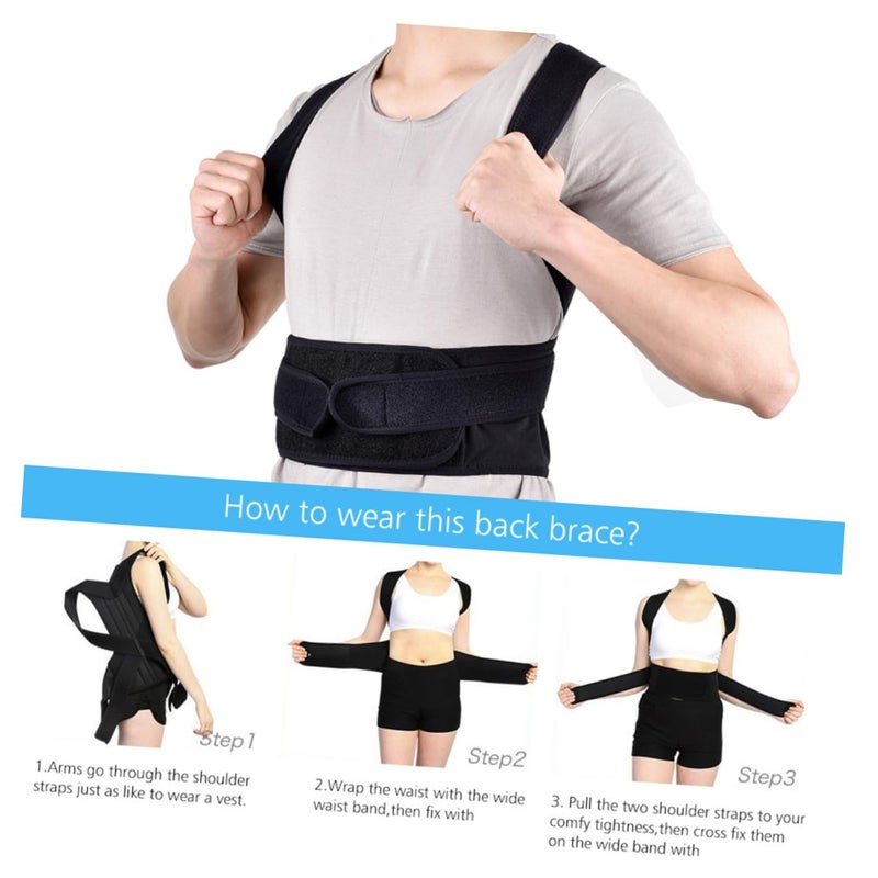 Posture Corrector Belt For Women And Men Adjustable Back Brace Support Size XXL - Image 3