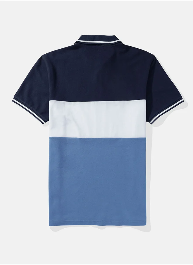 امريكان ايجل Logo Colorblock Polo Shirt