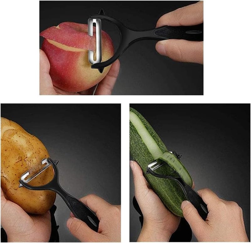 Marouom Premium Vegetable Peeler Set – Ultra Sharp Stainless Steel Blades with Non-Slip Ergonomic Handles for Easy Potato, Fruit & Veggie Peeling (2PCS) - Image 5