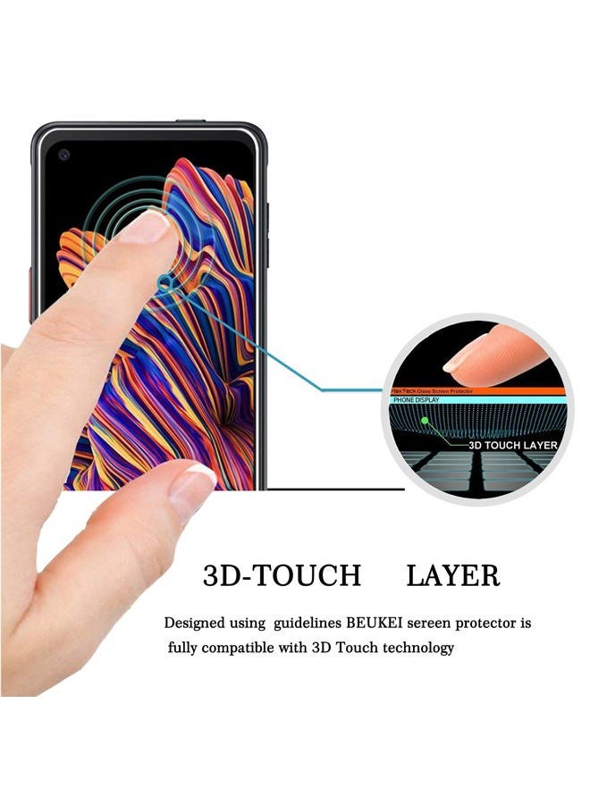 Beukei (3 Pack) Screen Protector Compatible for Samsung Galaxy Xcover Pro Screen Protector Tempered Glass, (6.3 inch)9H Hardness, Anti Scratch, Bubble Free - Image 2