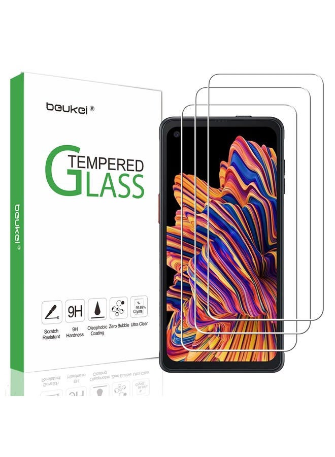 Beukei (3 Pack) Screen Protector Compatible for Samsung Galaxy Xcover Pro Screen Protector Tempered Glass, (6.3 inch)9H Hardness, Anti Scratch, Bubble Free - Image 1