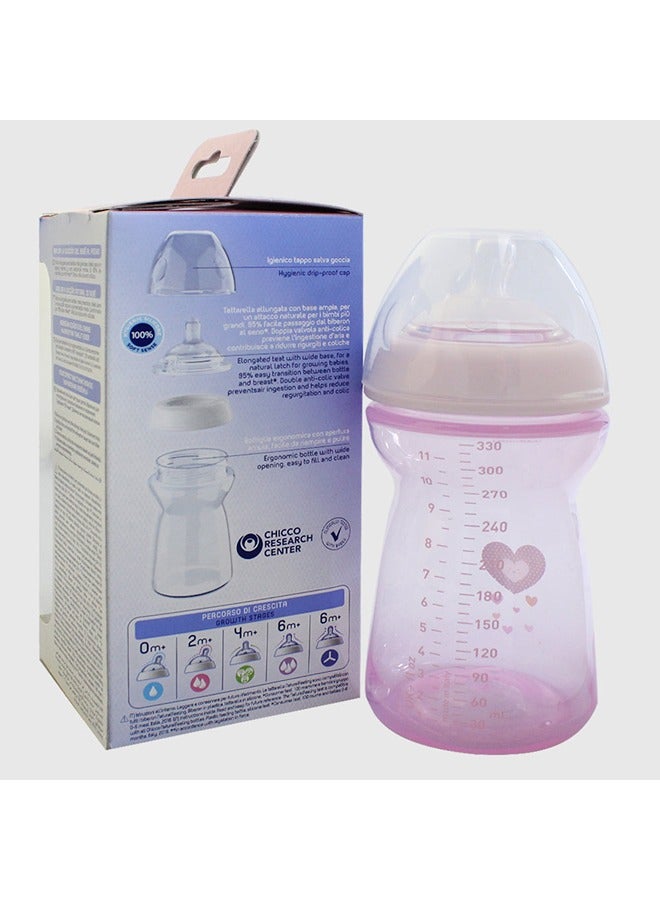 Chicco Natural Feeling Bottle Fast Flow 330 ml (6+ Months) - Image 2