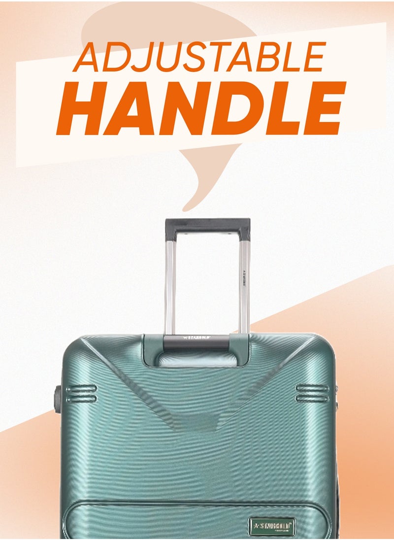 Trolley Luggage Set of 3 PCS TPC Hard Side Spinner Wheels with TSA Lock