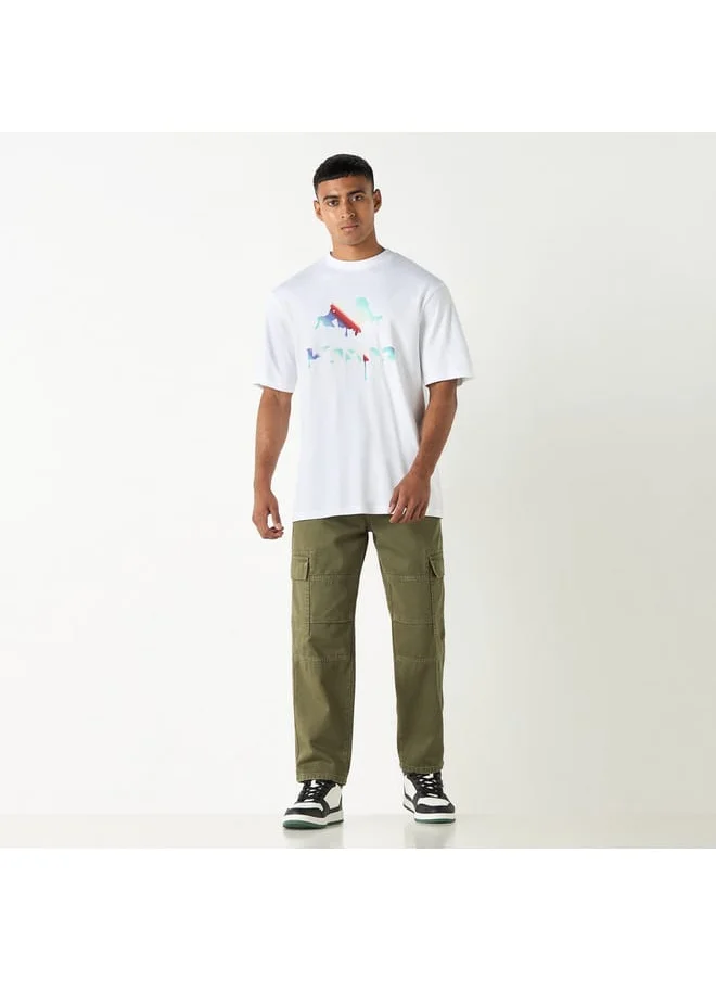 Kappa Kappa Graphic Print T-shirt with Short Sleeves