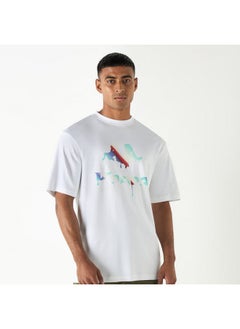 Kappa Graphic Print T-shirt with Short Sleeves