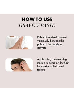 hanz de fuko Hanz de Fuko Gravity Paste - Premium Men’s Hair Styling Paste - High Hold, Medium Shine - 2 oz.  - Image 2